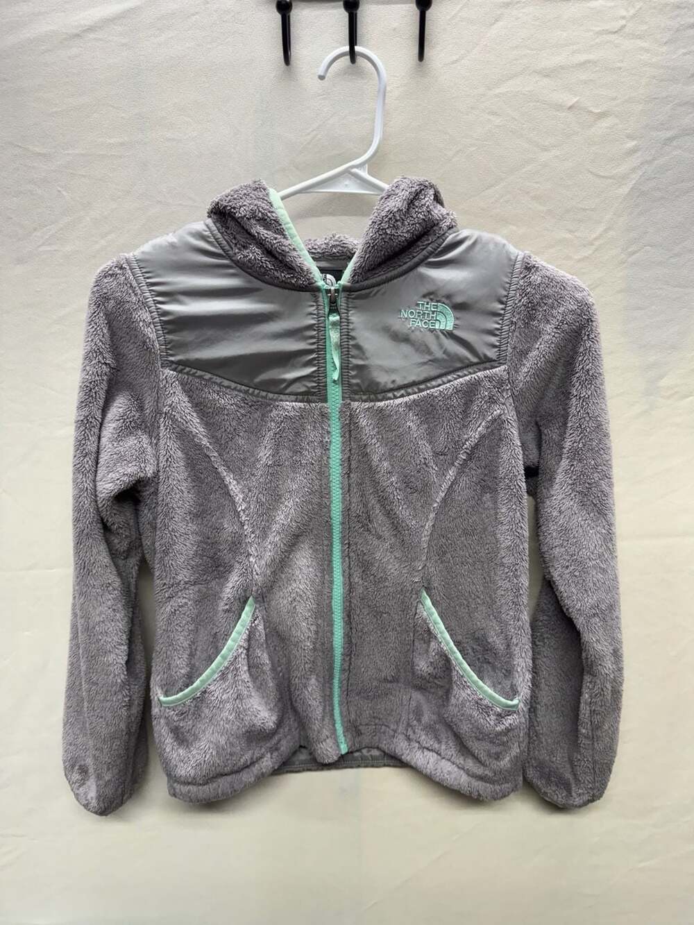 The North Face Girls Oso Hoodie Size M 10/12 Gray Fleece